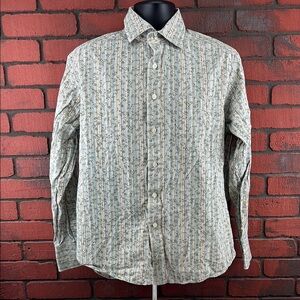 Robert Graham Mens Large‎ Floral Dress Shirt – Vintage, Button-Up